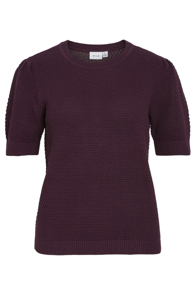 VIDALO O-NECK S/S KNIT TOP - NOOS 14084421 Fig
